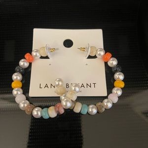 Lane Bryant Hoop Beaded Earrings